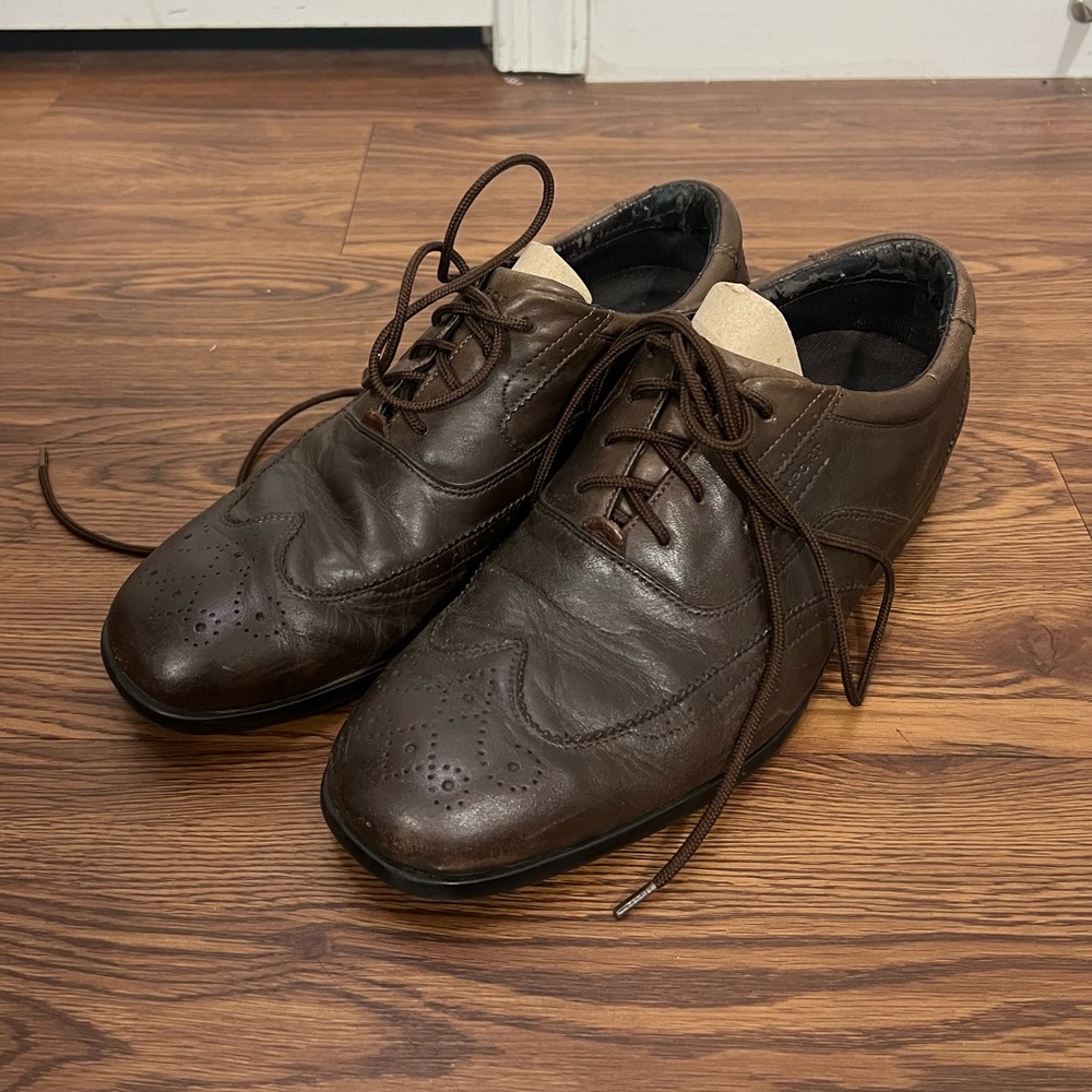 Rockport Brown Leather Lace Up Dress Shoes Size 8.5 US